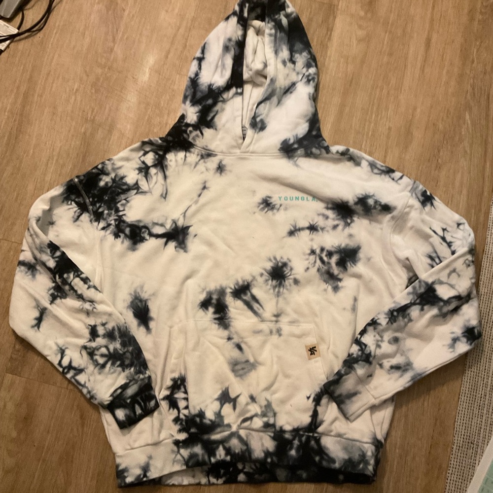 YoungLA Tie Dye Hoodie with Large Back Logo